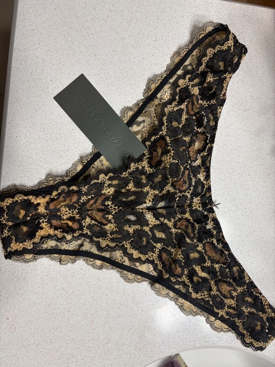 Savage X Fenty Other - Savage X Fenty Leopard Lace Bikini Panty - Black & Brown